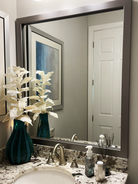 Meade Satin Nickel Framed Mirror
