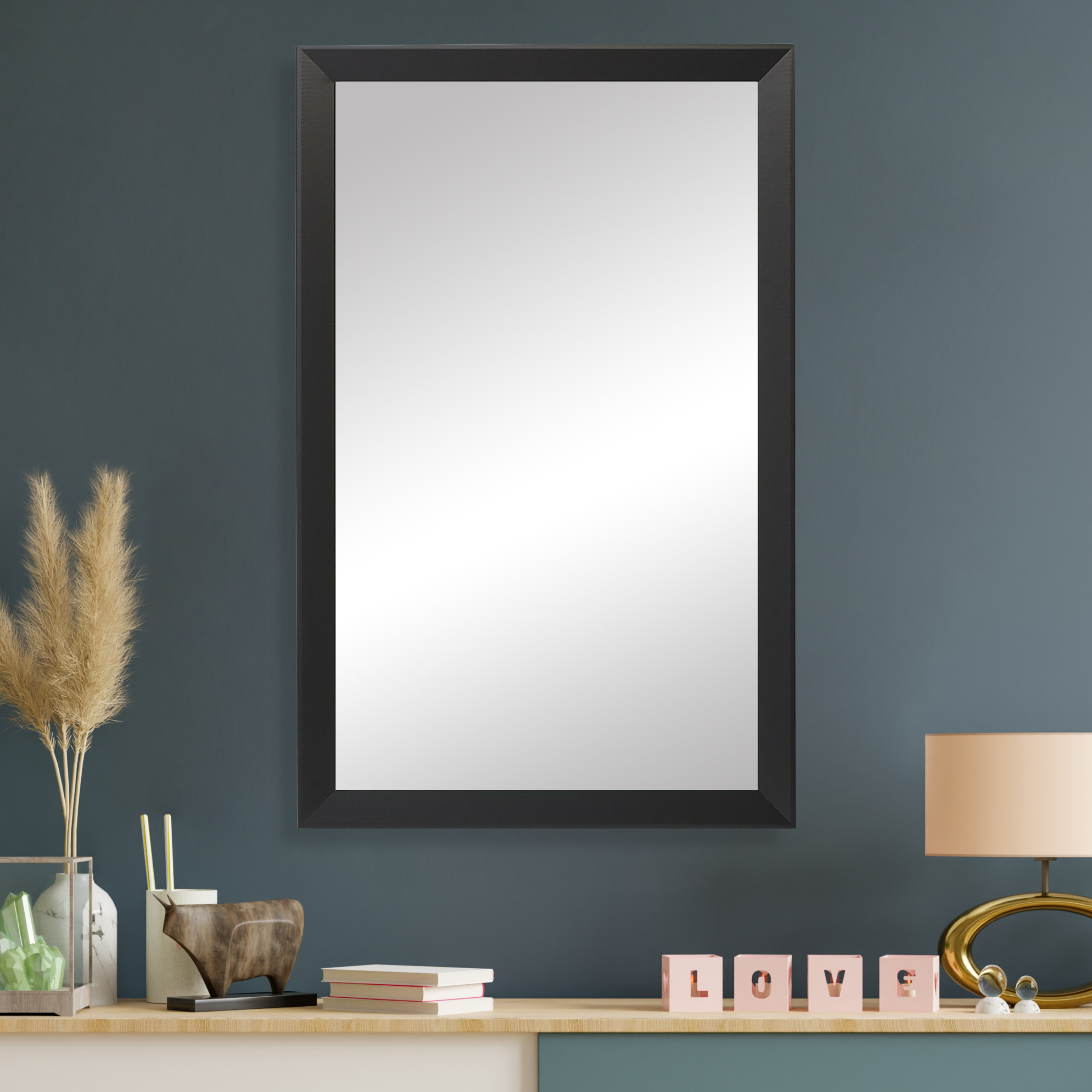 LaRue Black Framed Mirror