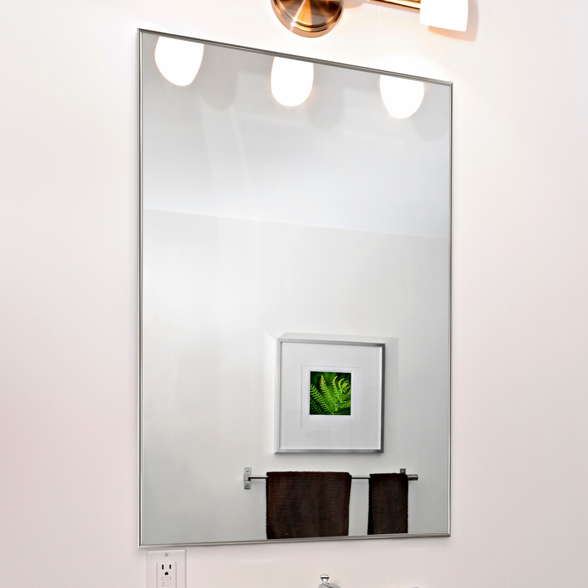 Stanton Satin Nickel Metal Mirror