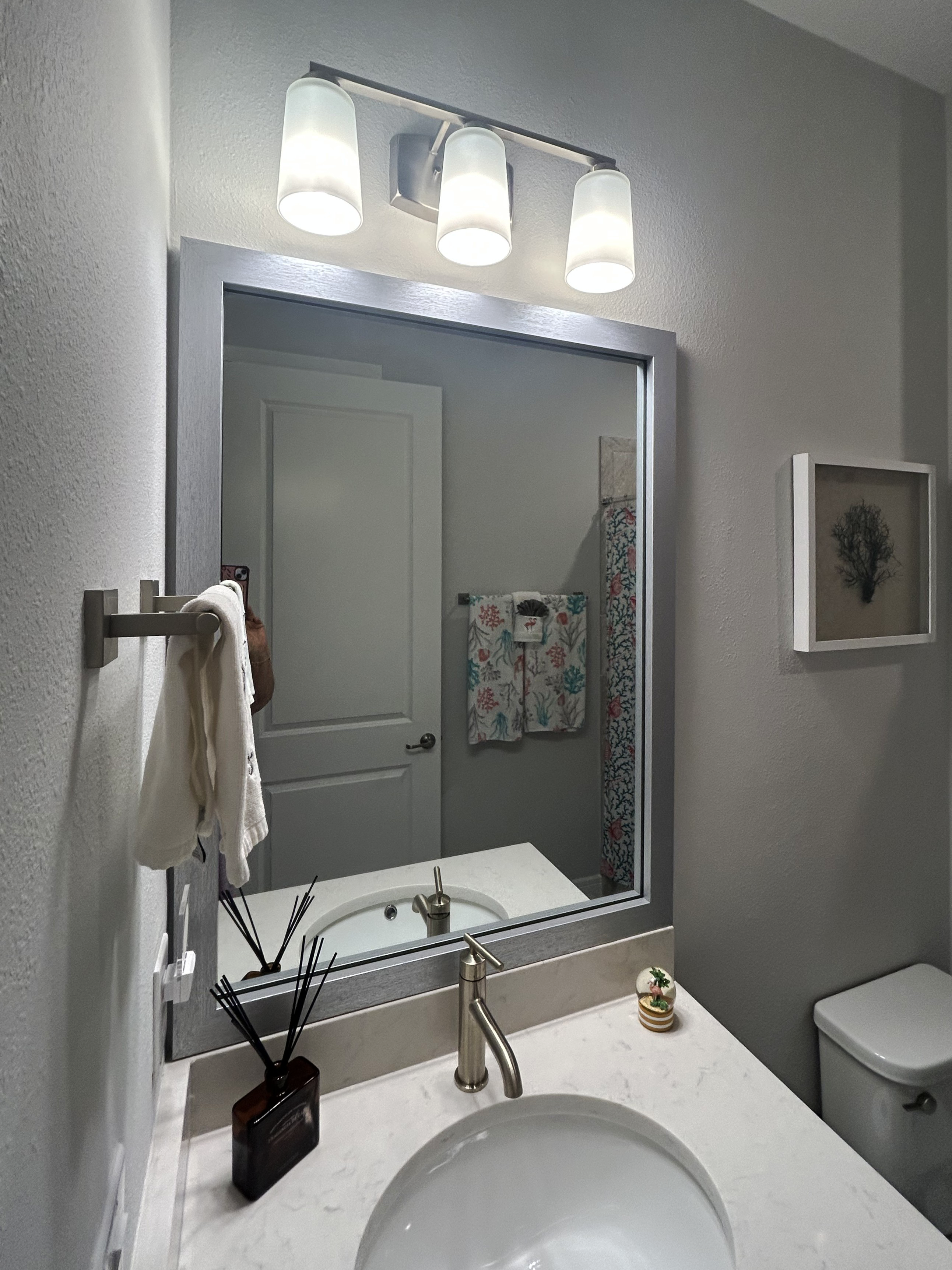 Meade Brushed Silver Framed Mirror