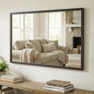 Ellis Espresso Textured Framed Mirror