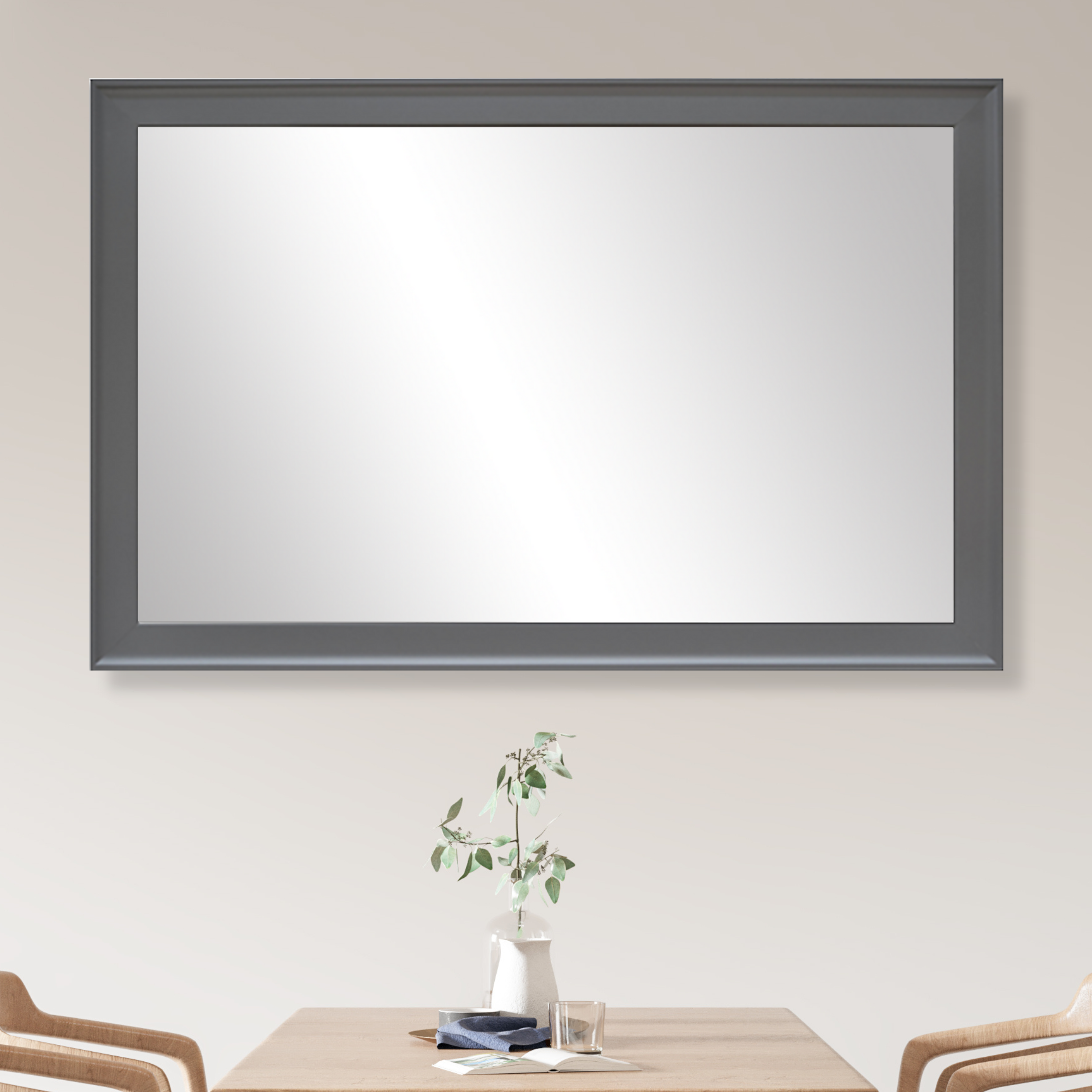 Morgan Dark Gray Framed Mirror