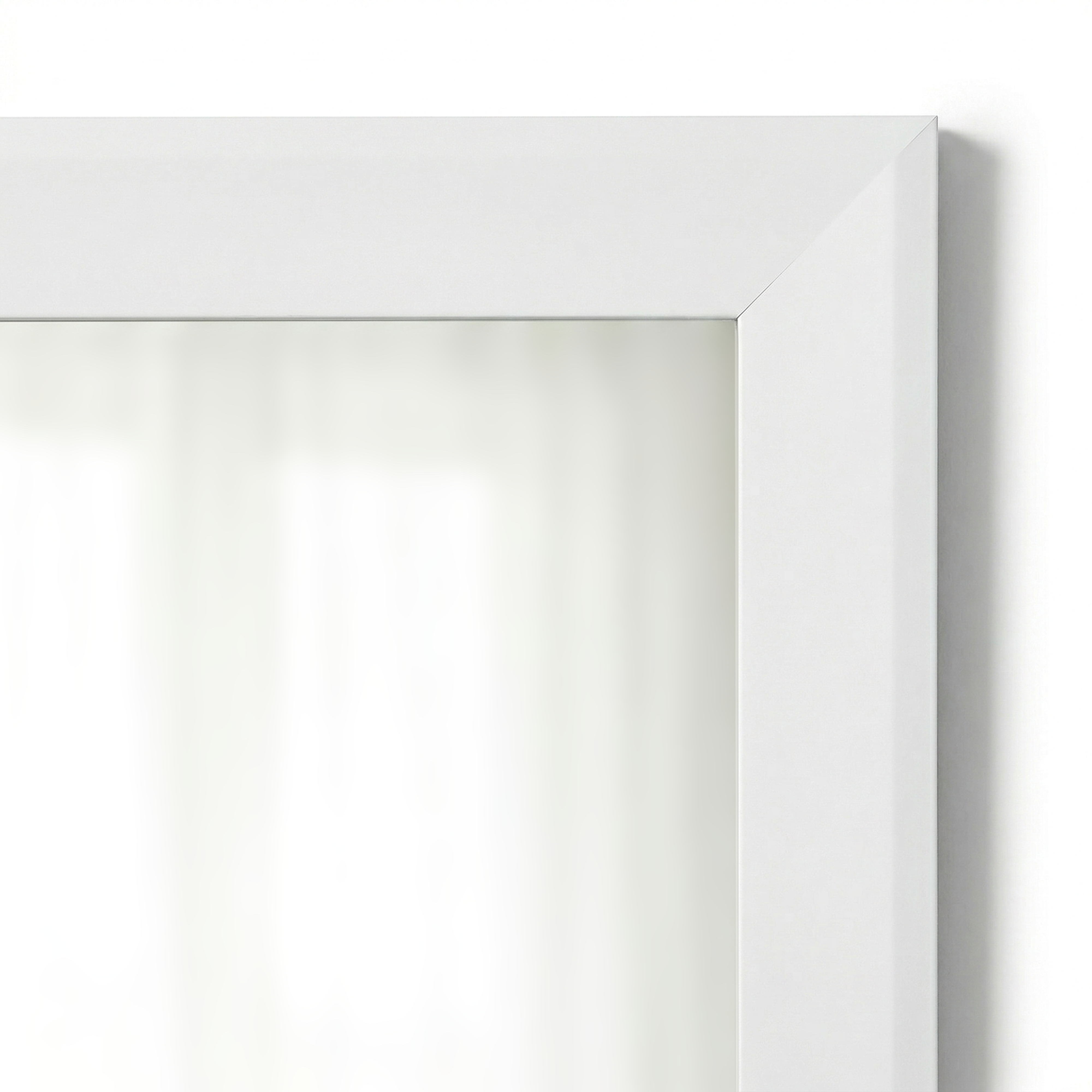 LaRue Pure White Framed Mirror