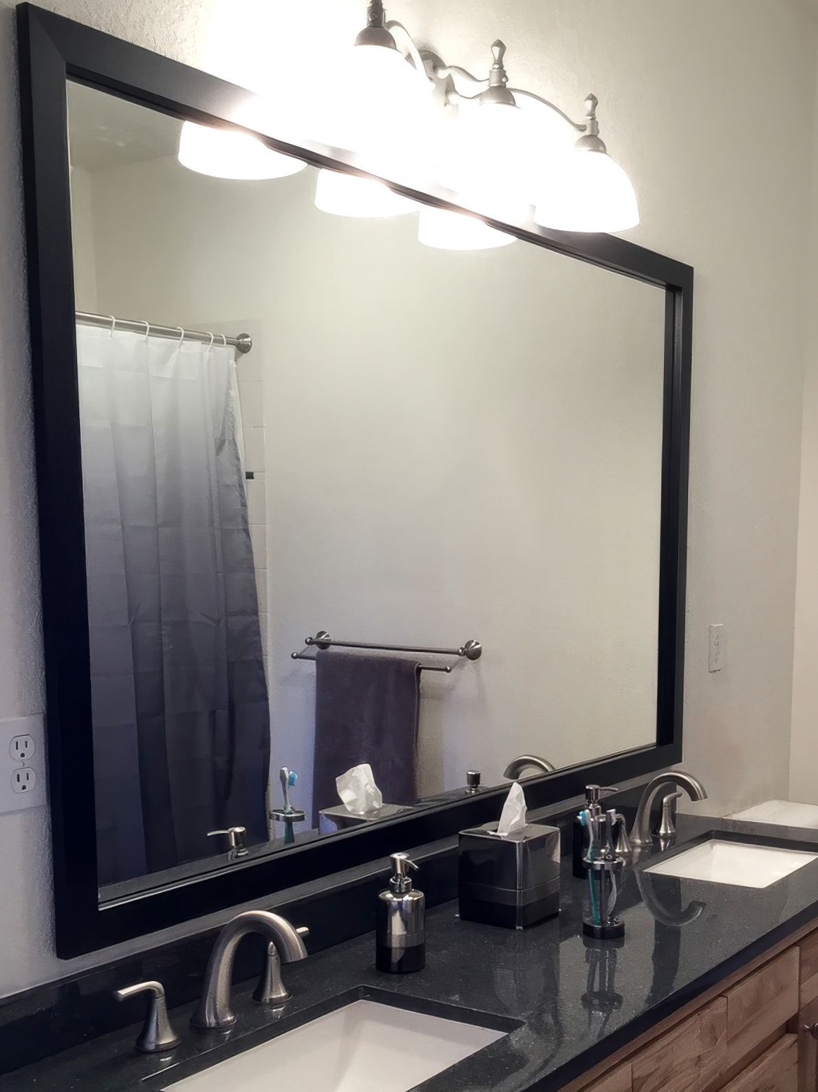 Meade Black Framed Mirror