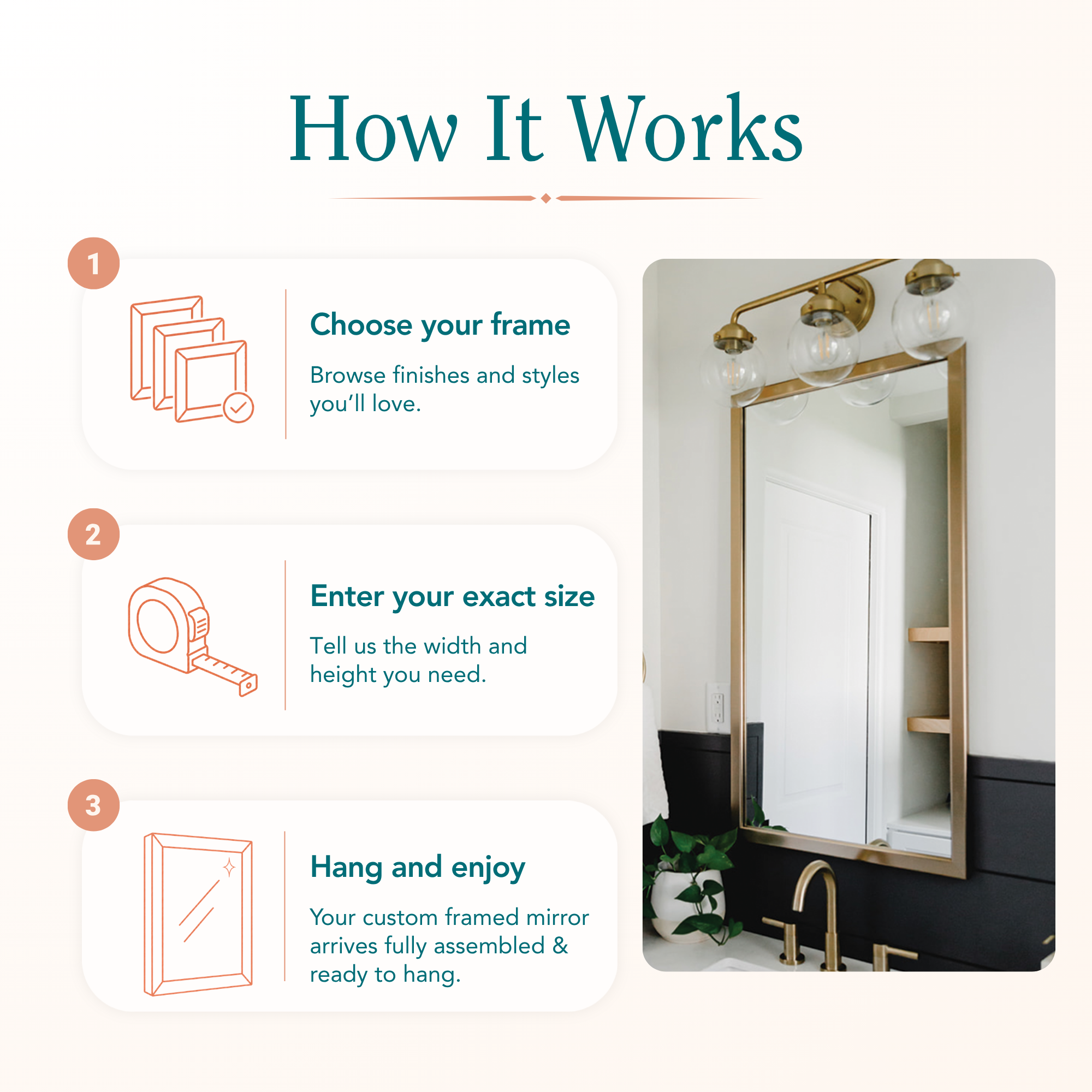 Addison Antique White Framed Mirror