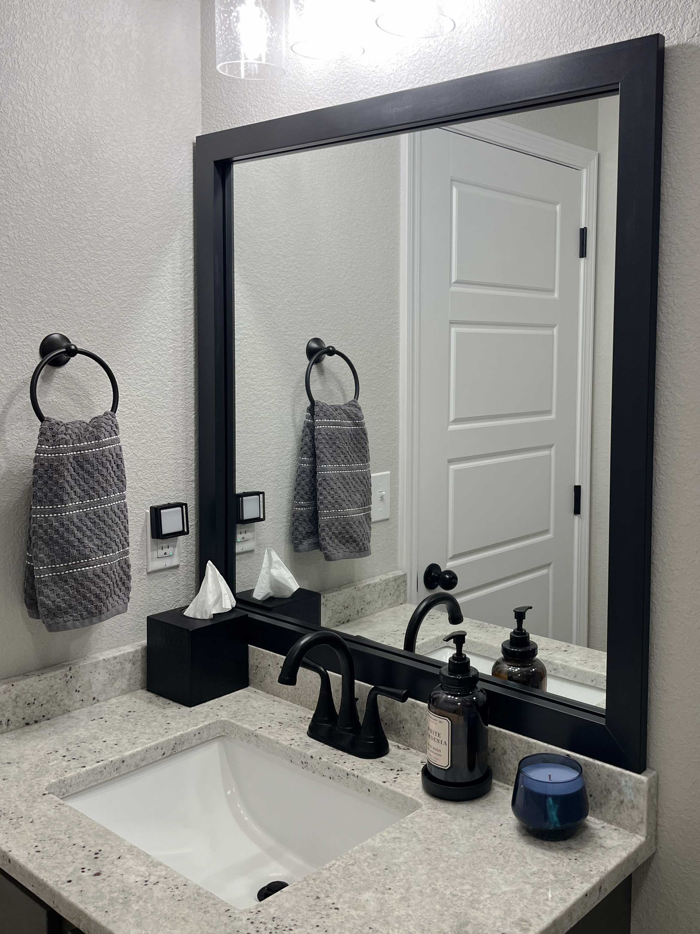 Meade Black Framed Mirror
