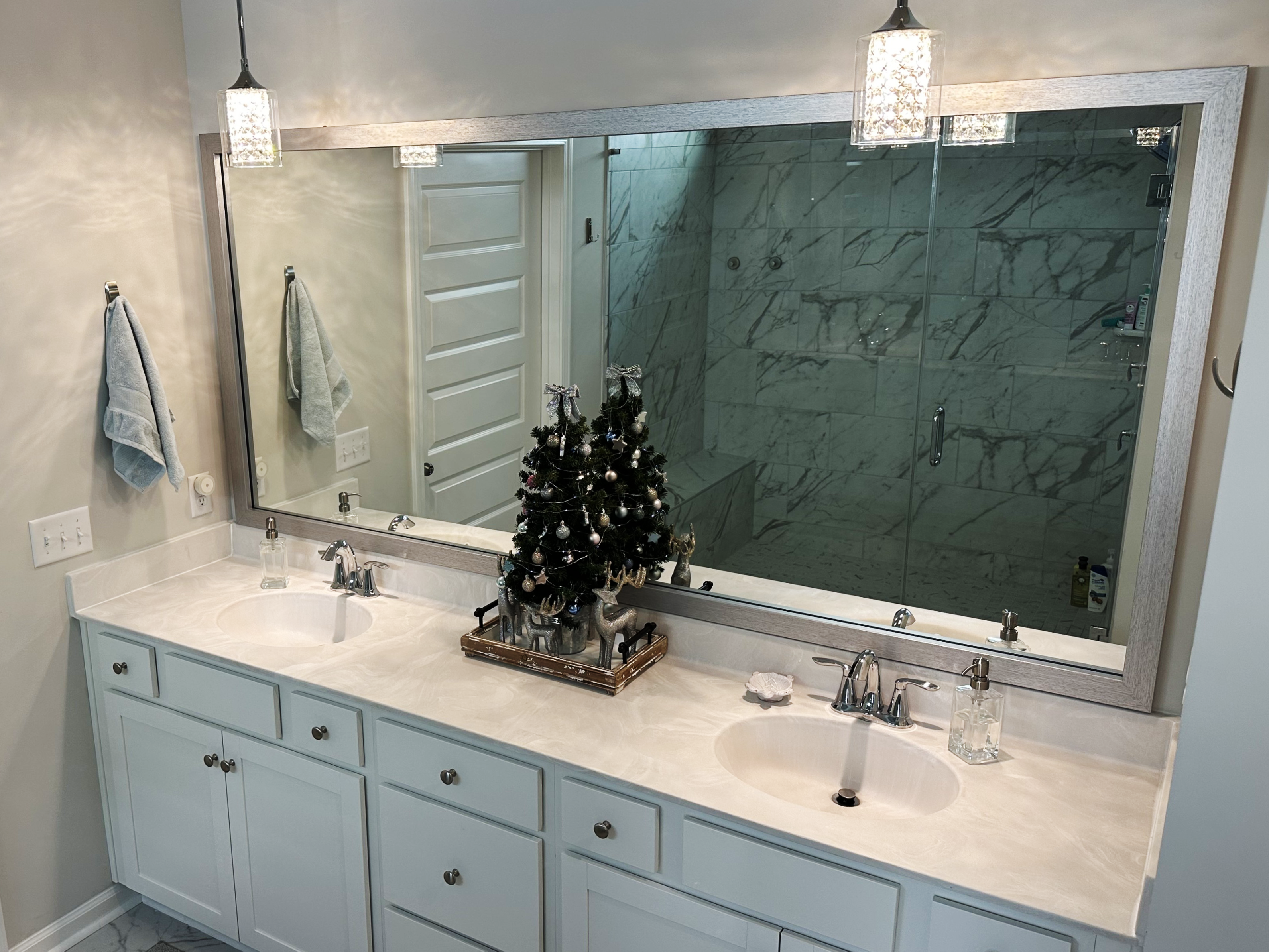 Meade Brushed Silver Framed Mirror