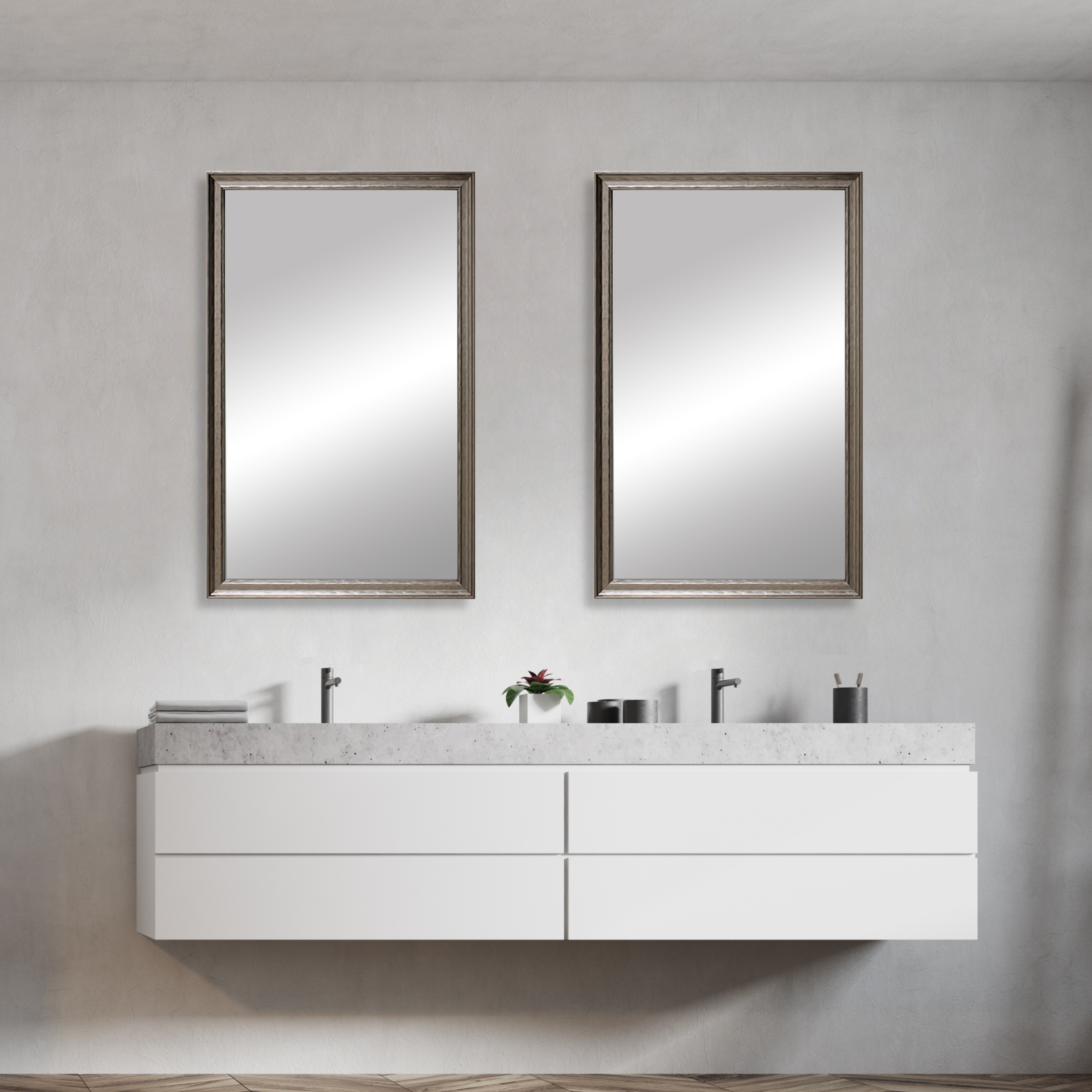 Crenshaw Pewter Framed Mirror