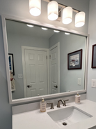 Ellis Pure White Framed Mirror