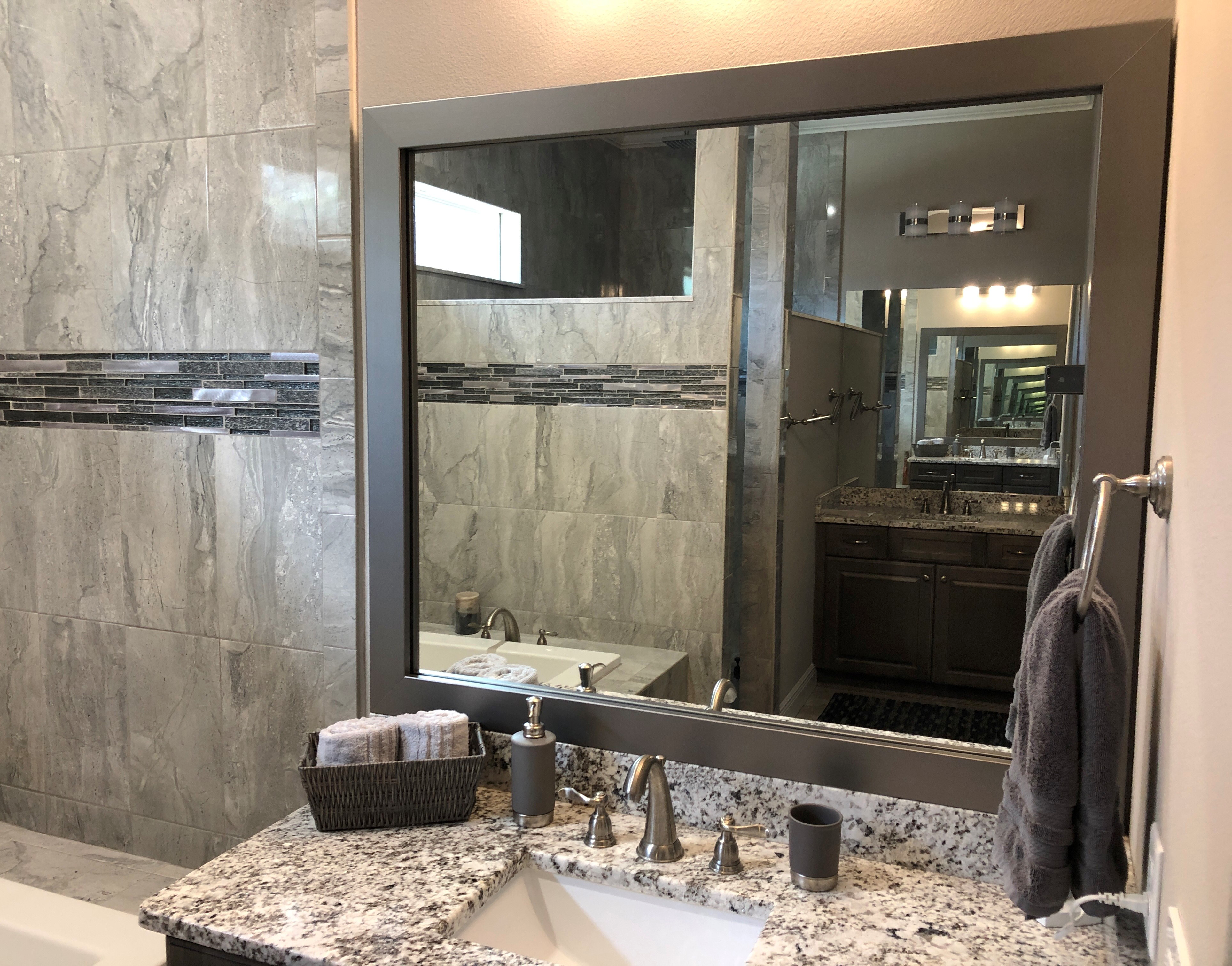 Pendleton Satin Nickel Framed Mirror