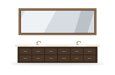 Oversized mirror example