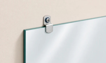 Mirror with metal replacement clip