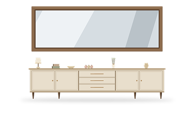 Oversized mirror example